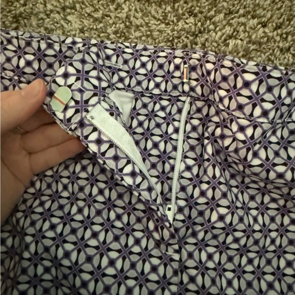 Izod Purple and White Patterned Mini Skort - Picture 4 of 5